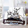 Badminton555 Customize Text Blanket Cozy Personalized Blanket Soft Warm Cozy Suitable for Home Decor Living Room Bedding Bed Four Seasons Universal