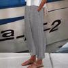 2025 Amazon's New Temperament Commuter 3D Digital Printing, Cotton and Linen Simple Crimped Casual Pants Can Be Printed