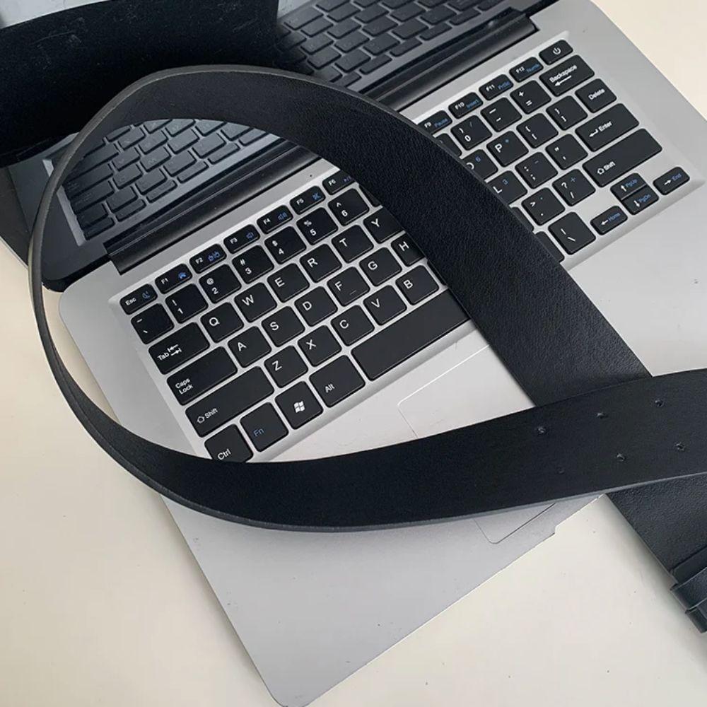 Black White Women's Belt Pu Leather Dress Jeans Belt Ins Style Wide Waist Belt Girls