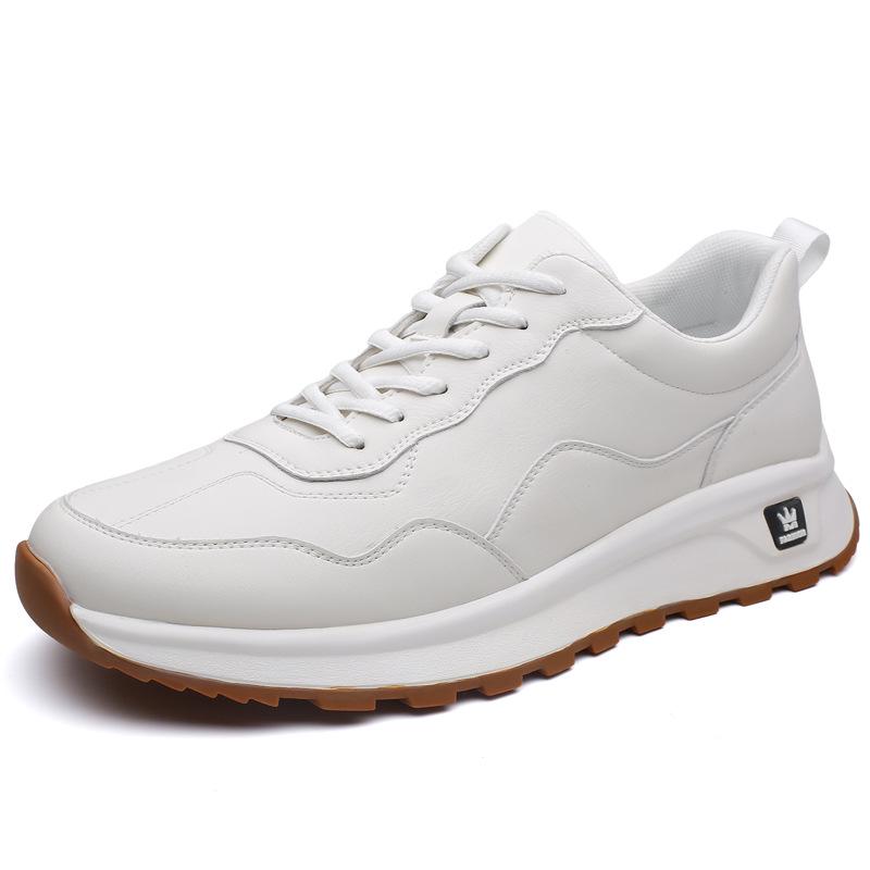 2025 Spring Men's Luxury Fashion Sneakers: Light, Stylish, Thick-Soled, Comfortable White Casual Shoes