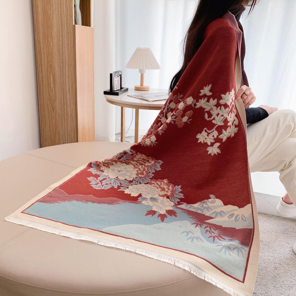 2025 Best-Selling Women's Winter Scarf: High-End Imitation Cashmere Knit Shawl, Warm Stylish Neck Warmer