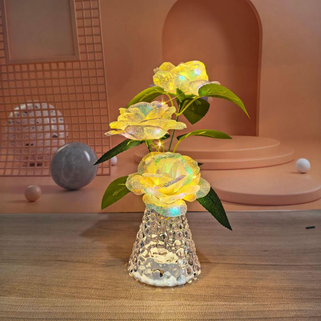 Cross-border Rose Bouquet Night Light Gift for Valentine's, Teacher's, Mother's Day, Christmas
