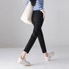 Zipper Pocket Small Leg Pants for Women In Spring 2026, Fashionable and Versatile, Elastic Waisted Casual Cropped Pants