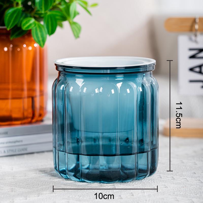 Transparent Hydroponic Vase Automatic Water Absorption Plant Pot For Home & Office