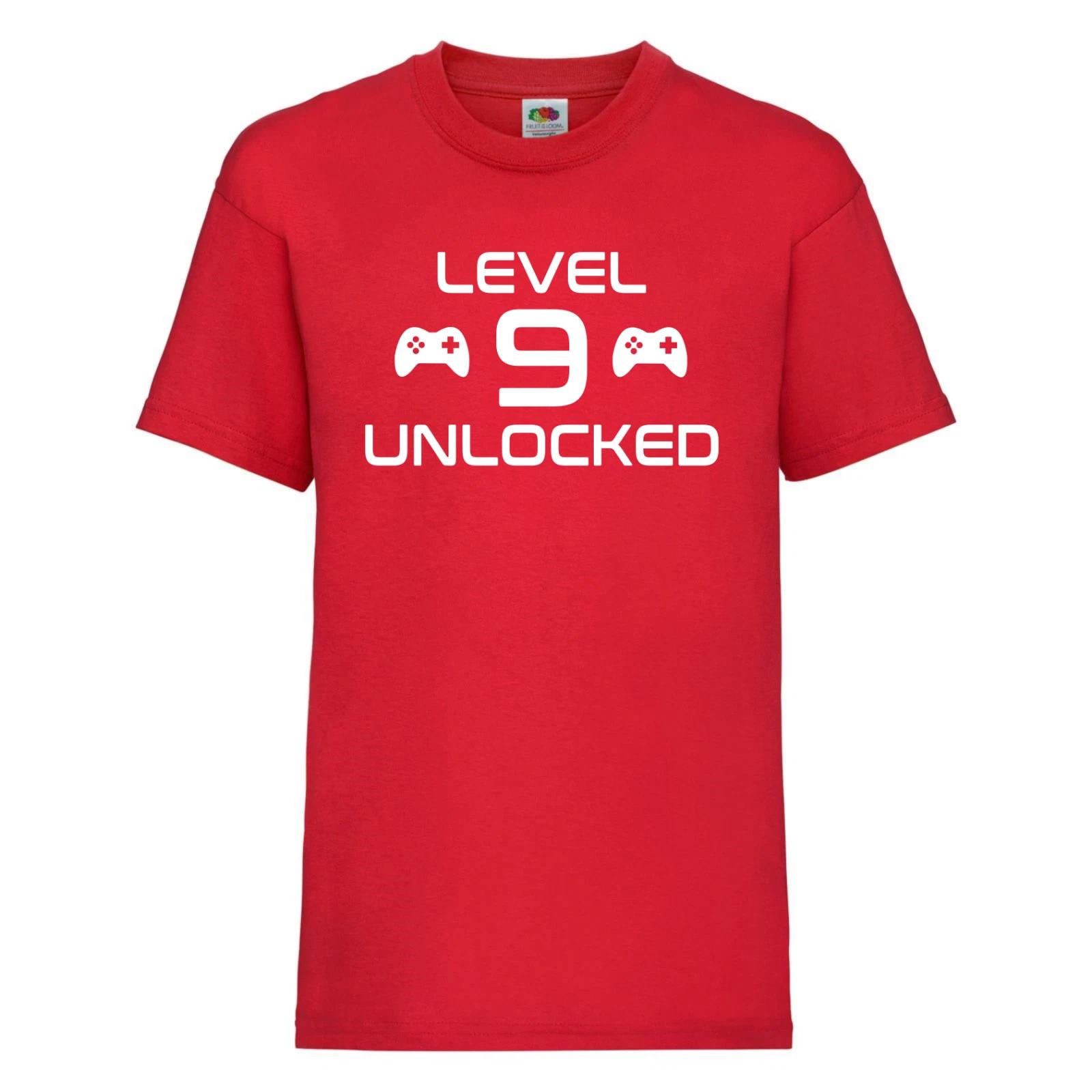 Level 9 Unlocked T-Shirt - Gift for 9 year old birthday, 9th birthday t Shirt 2XL