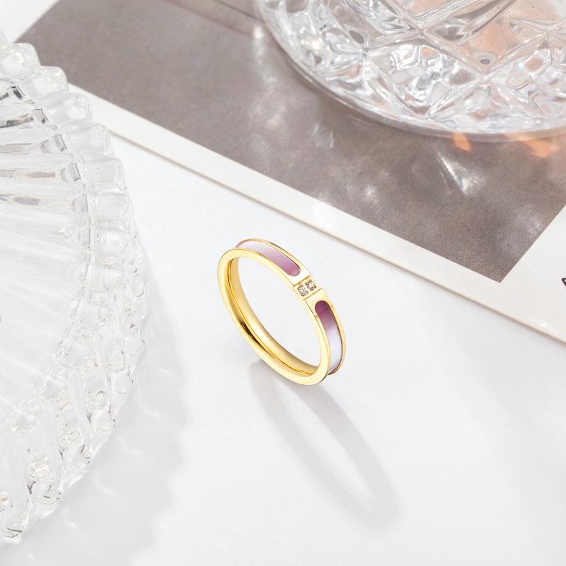 Diamantschalenring Damen Sommer High-End Leichter Luxusring Ins Schlichter Nischenschmuck