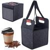 Drink Holder with Handle Reusable Car Insulated Beverage Tote Bag Foldable Tote Bag for Daily Commute Car Picnic Cruise Party