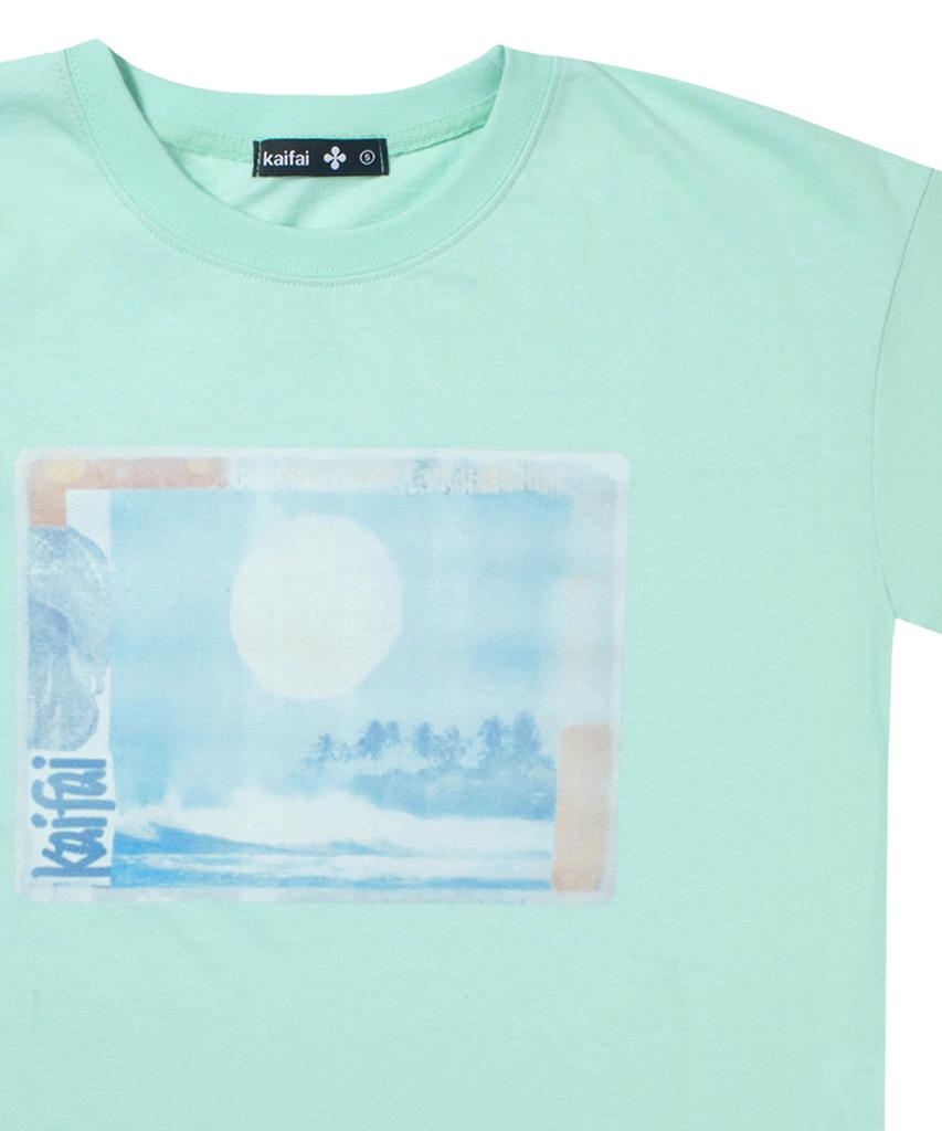 KAIFAI Fade Shore Short Sleeve T-Shirt (Mint) K26Qb238