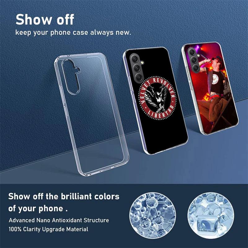 Velvet Revolver Phone Case for Samsung A16 A26 A36 A56 A17 A37 A57 A07 A06 A02S A03 A04S A05S Galaxy Note 20 10 A50S A71 A51 A31