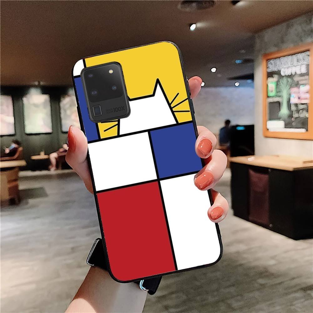 Pattern Abstract Piet Mondrian Phone Case For Samsung S 9 10 20 21 22 23 30 23 24 Plus Lite Ultra FE S10lite Funda