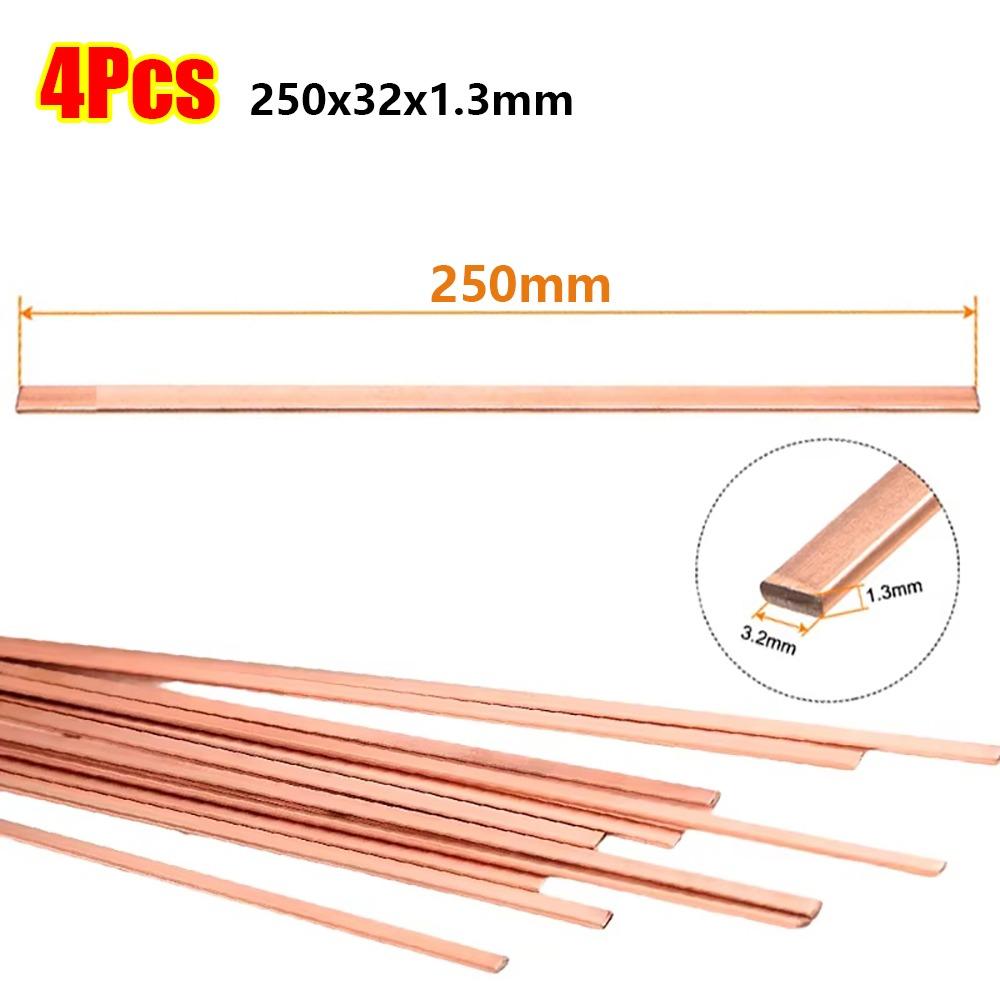 4Pcs 250mm Phosphor Copper Welding Rod  for Mechanical Repair and Refrigeration Equipment