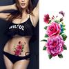 Waterproof Temporary Tattoos Stickers Sexy  Dark Rose Flowers Art Flash Tattoo Sleeve 3pcs/set