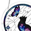 Akrylové puzzle Suncatcher Barevné kočky Motýli Květiny Závěsná ozdoba na okno Styl vitráže DIY sada Suncatcher pro dospělé