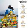 Coperta Cartoon I Simpson, Coperta Corta in Peluche Carina e Calda, Decorazione Casa Soggiorno Divano Quattro Stagioni Viaggio
