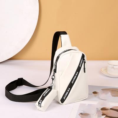 Fashion Chest Bag Single Shoulder Crossbody Bag Sports Bag with Pendant Coin Purse Letter Bag Simple Bag Mother Bag