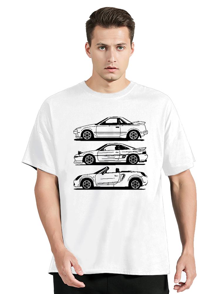 Race Car Print Fashion Casual Oversized Tshirt Unisex Tops Cotton Tees Streetwear Graphic Fitness T Shirt Unisexs Clothing