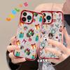 Christmas Cartoon New Year Gift Phone Case For iPhone 16 15 14 13 12 11 Pro Max XS X XR Mini Protective Cover