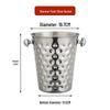 ZISIZ Hammered Champagne Ice Bucket with Stand