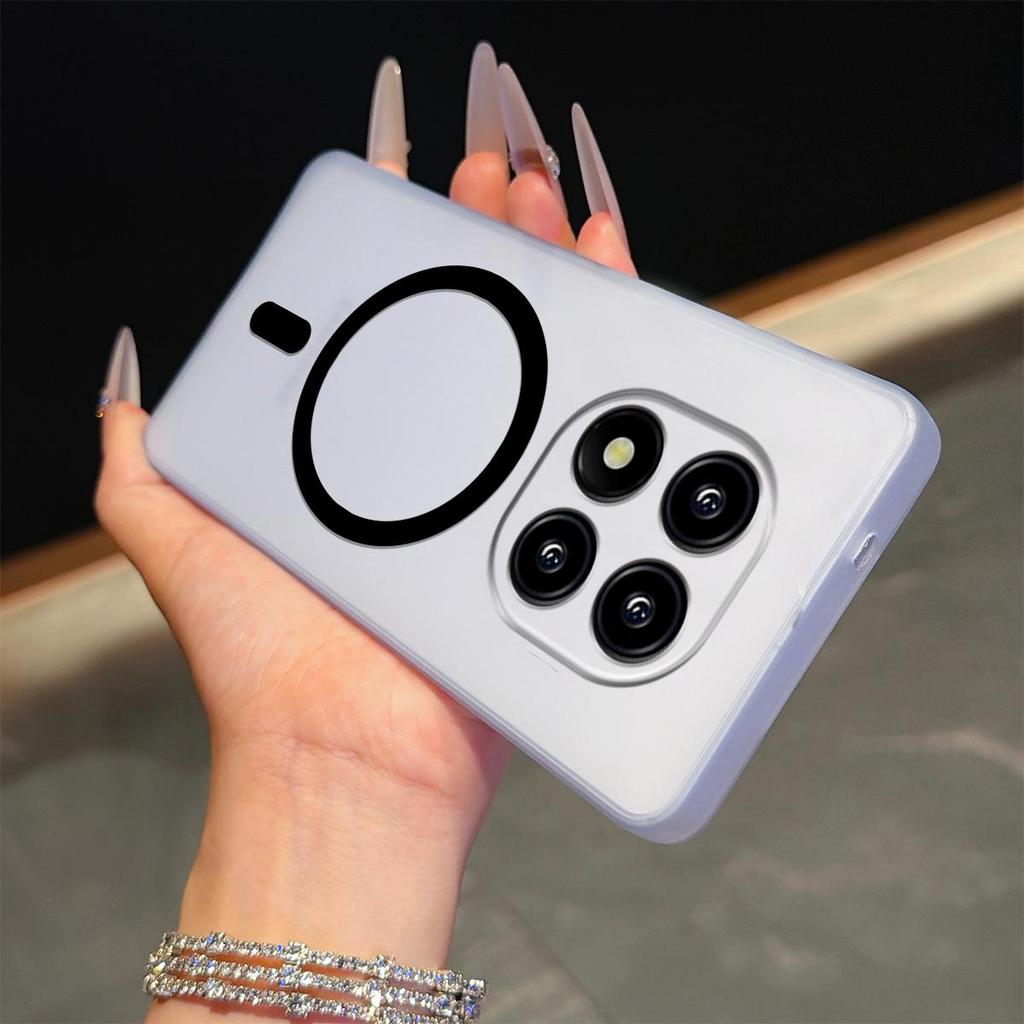 Frosted Semi Clear Magnetic Phone Case for Xiaomi Redmi Note 14 Pro+,14 Pro 5G Pro 4G,POCO X7 5G Soft TPU Shockproof Cover