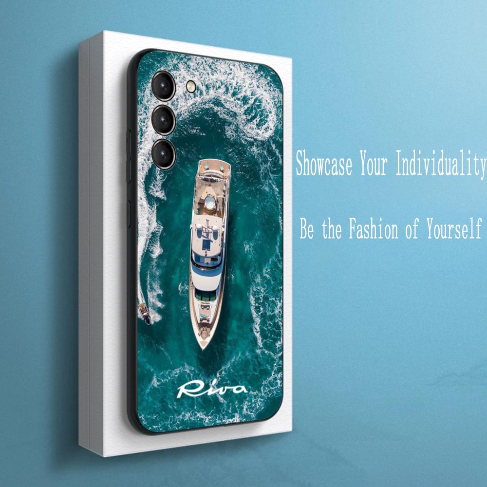 

RIVA Yacht cool logo fashion pattern Phone Case For Samsung Galaxy S26 S25 S24 S23 S22 S21 Plus Ultra Note20 Soft Black Galaxy S25+