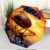 NBA Print Automatic Open Close Umbrella, Portable Foldable Umbrella, for Outdoor Commute Camping Trip, Ideal Birthday Gift