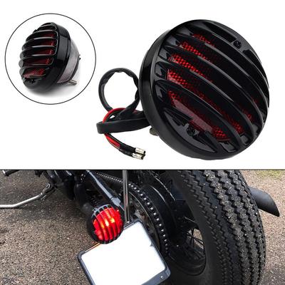 Feu arrière de moto noir pour Harley Cruiser Cafe
