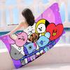 B-Bt-21 Group Cartoon Anime Big Microfiber Beach Towels Quick Dry Towel Sand Beach Towels Pool Towel for Travel Swim Pool Yoga
