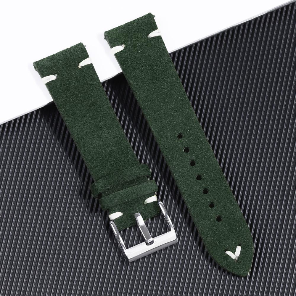 18mm 20mm 22mm High Quality Suede Leather Vintage Watch Band for Seiko Watch Leather Strap Watchband Replacement Sport Bracelet