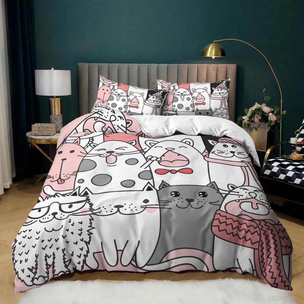 Printed Animal Three-Piece Quilt Cover Bedding New