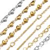 1Meter Stainless Steel Love Heart Link Chain for Necklace Bracelet Anklets Jewelry Making DIY Findings Components Wholesale