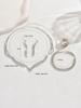 Three-Piece Bridal Rhinestone Necklace Jewelry Set