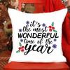 I Love Santa Claus Printed Pillowcase Christmas Sofa Cushion Cover Bed Pillowcase Room Cute Pillowcase Gift