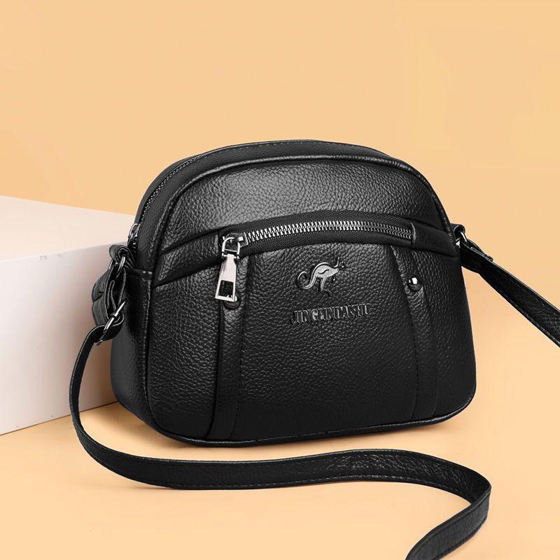 New Small Diagonal Straddle Bag Mom's Handbag Change Mobile Bag European and American Style Soft PU Leather Handbag