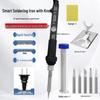 80w smart soldering iron with 9-piece set gray