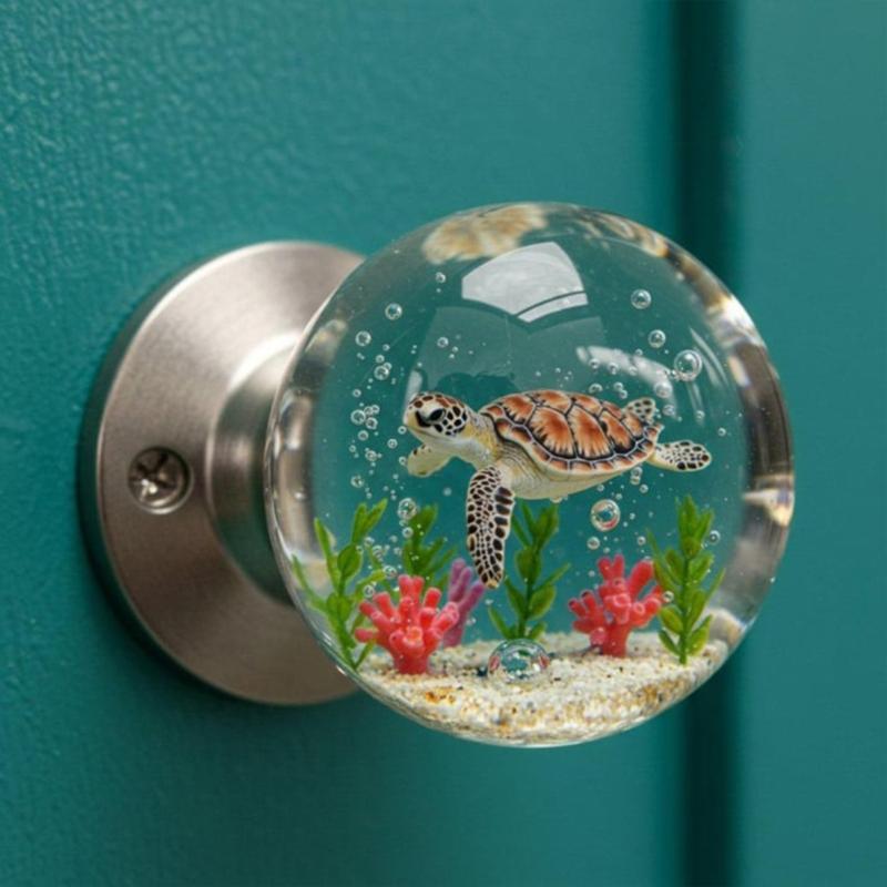 Maniglia per Porta in Resina Retro Fatta a Mano Cristalli Fiori Trasparenti Ferramenta Decorativa per Camera da Letto Ispirata alla Natura Ristrutturazioni Casa