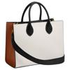 Coach Ace 26 Color Block Detachable Shoulder Strap Leather Tote Bag Women tote White Black CAM39-B4CAH