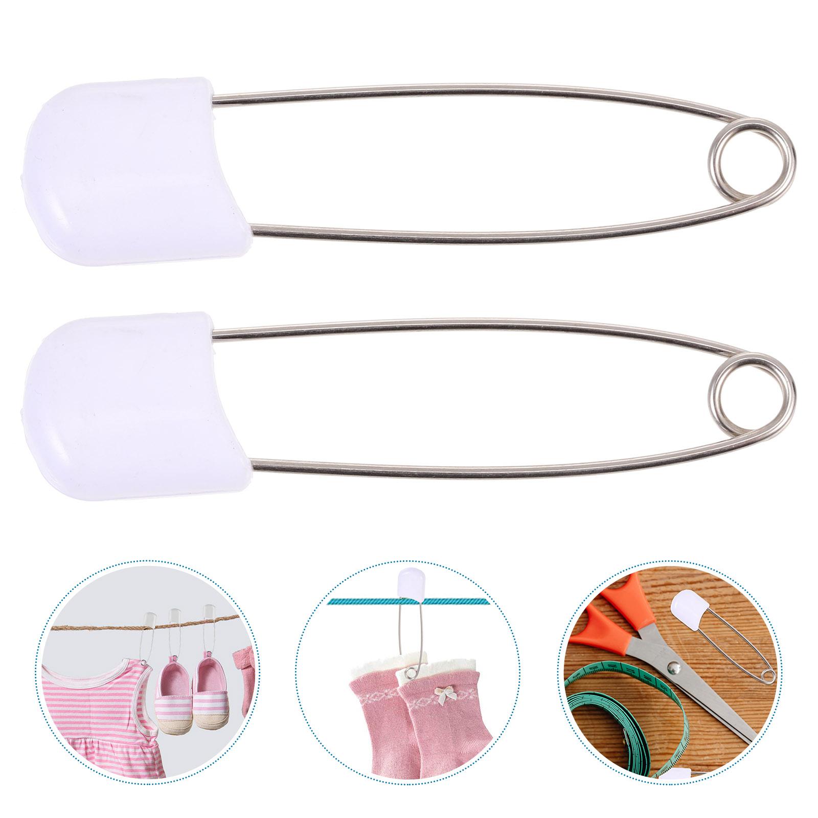 

50 Pcs Diaper Pin Safety Brooch Nappy Buckle Clothing Pin Baby Diaper Fastener Blanket Clip Craft Pin Sewing Tool Art Supply 5.50X1.30X0.50CM белый