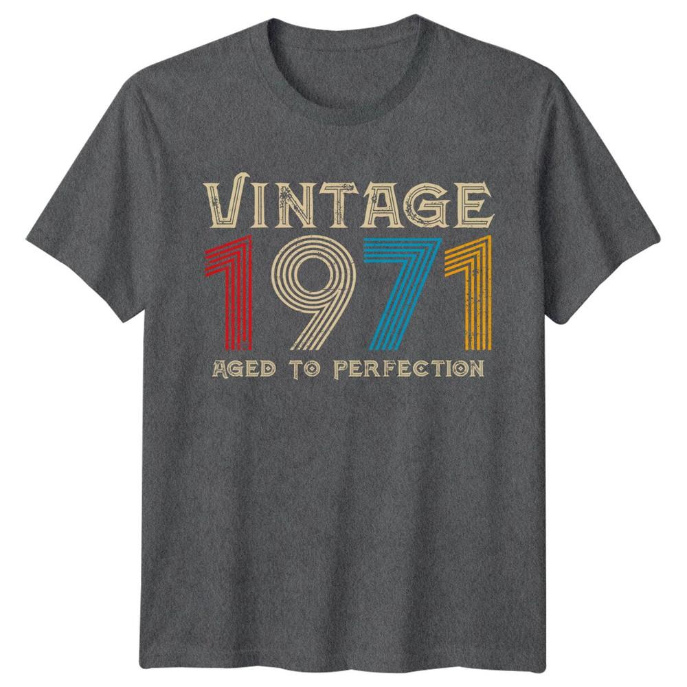 Vintage 1971 Unisexs TShirt Aged To Perfection 55th Birthday Gift