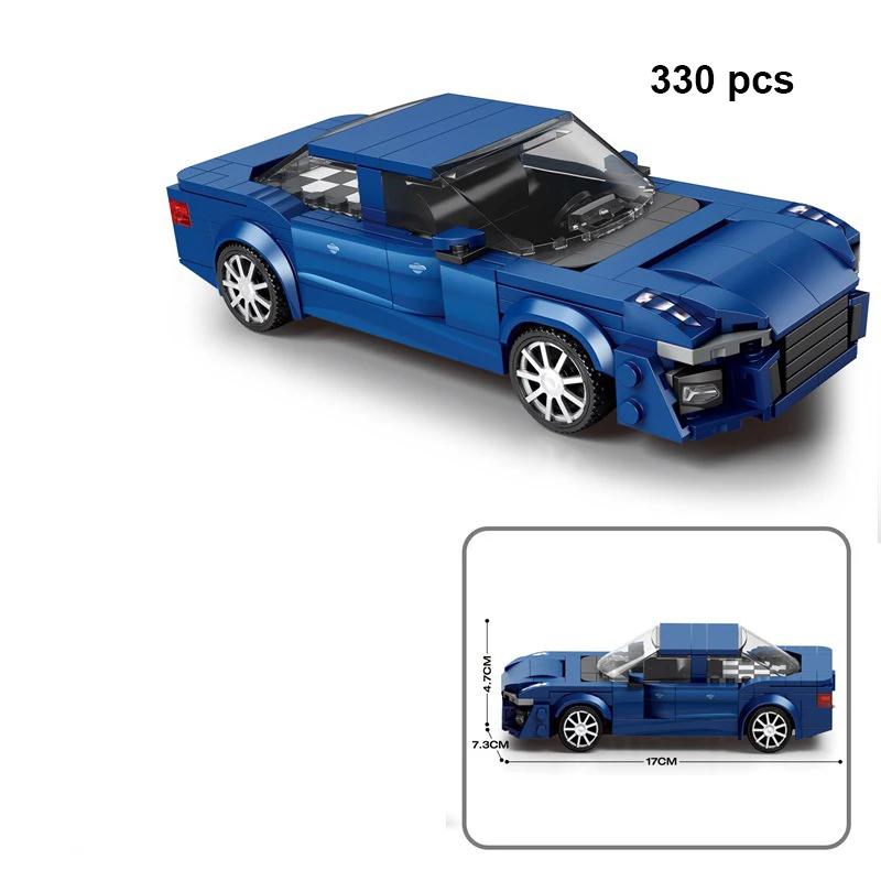 City Technical Car Speed  Racing Car Building Blocks Sports Police Car Pick Up MOC Creative Vehicle Toys