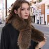 New Rabbit Fur Plush Scarf Women Winter Warm Soft Furry Scarves Casual Female Lady Outdoor Neck Warmer Collar  Retail