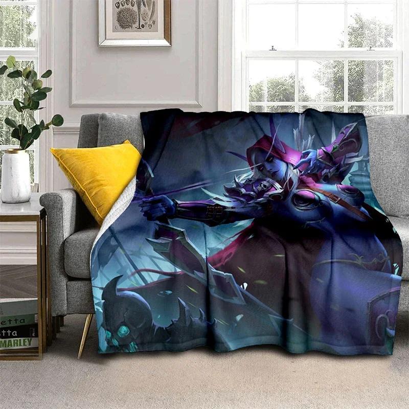 3D World Warcraft Super Burning Beauty Printed Blanket Creativity Super Soft Flannel Is Suitable For Sofa Or Bed Yoga Blanket