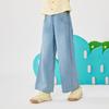 Mädchen Jeans mit Blumenstickerei, lockere Passform