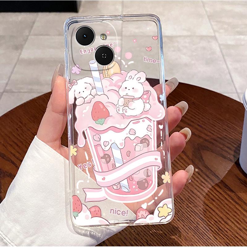 For Tecno Spark 40C Phone Case Techno Spark 40C Cover Silicone Luxury Cute Love Rabbit Funny Cool Painted Clear Soft TPU Casing