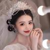 Multipurpose Crystals and Pearls Tiaras for Women Princess Headpieces for Birthday Parties Supplies and Formal Event