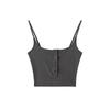 Canotta Elasticizzata Sexy con Scollo a U Ampio Stile Europeo e Americano Abbigliamento Donna Articolo Nuovo Primavera 2025 Colore Unico Spallina Stretta