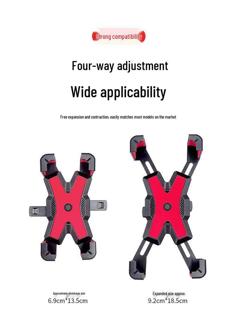 Four-Claw Phone Holder for Delivery Riders: Secure Mount for Bikes and Motorcycles