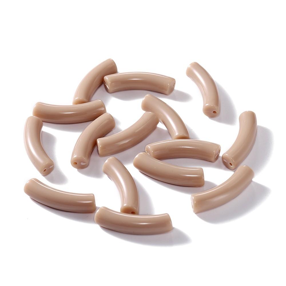 10 Stück/Los 10*33mm Gebogenes Rohrperlen Acryl Gebogene Röhrenperlen für DIY Armband Halskette Anhänger Schmuckherstellung Zubehör