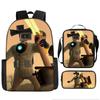 Skibidi Toilet Man Spoof Schoolbag Primary And Secondary School Backpack Satchel Pencil Bag Backpack Three-Piece Set