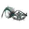 Elegant Half Face Mask Feather Accent Phantom Mask Peacock Feather Mask  Costume Party