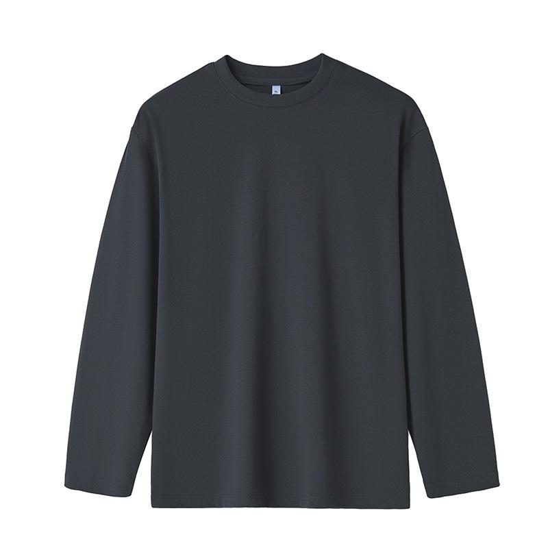 

Men s Plus Size Round Neck Cotton Hoodie - Trendy Long Sleeve Base Layer for Autumn 5XL темно-серого